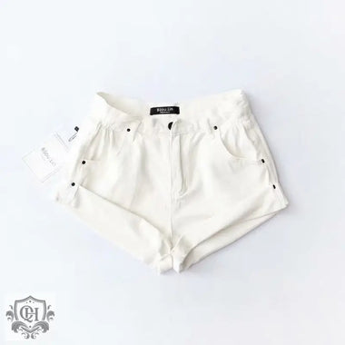 Summer Denim Elastic Waist Shorts - QH Clothing