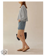 Loose Cotton Hoodie with Lantern Sleeves - QH Clothing