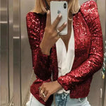 Sequin Cardigan: Autumn Chic - QH Clothing