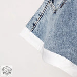 "Ruffled Denim Shorts – Summer Chic" - QH Clothing