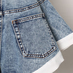 "Ruffled Denim Shorts – Summer Chic" - QH Clothing