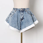 "Ruffled Denim Shorts – Summer Chic" - QH Clothing