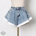 "Ruffled Denim Shorts – Summer Chic" - QH Clothing