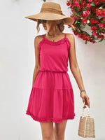 Women Clothing Spaghetti Strap Ruffle Dress - Quality Home Clothing| Beauty