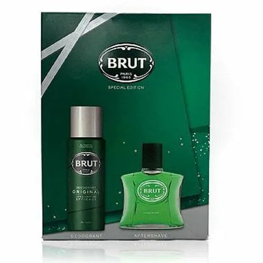 Brut Gift Set 100ml Aftershave + 200ml Deodorant Spray - QH Clothing