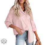 Women Shirt Autumn Comfort Satin Gravel Pattern Long Sleeve Loose Women  Top - Quality Home Clothing| Beauty