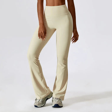 Wide Leg Tight Nude Feel Hip Lifting Yoga Bell Bottom Pants Dance High Waist Bootcut Casual Sports Pants - Quality Home Clothing| Beauty