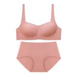 Seamless Square Collar Bra Set - Clothing