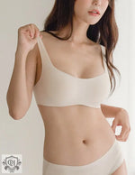 Seamless Square Collar Bra Set - Clothing