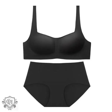 Seamless Square Collar Bra Set - Clothing