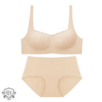 Seamless Square Collar Bra Set - S / Flesh colored suit - Clothing