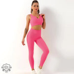 Seamless Yoga Bra & Trousers Set - Clothing