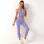 Seamless Yoga Bra & Trousers Set - Clothing