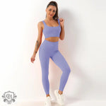 Seamless Yoga Bra & Trousers Set - Clothing