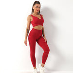 Seamless Yoga Bra & Trousers Set - Clothing