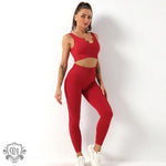 Seamless Yoga Bra & Trousers Set - Clothing