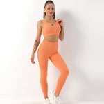 Seamless Yoga Bra & Trousers Set - Clothing