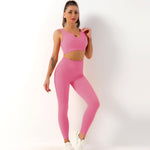 Seamless Yoga Bra & Trousers Set - Clothing