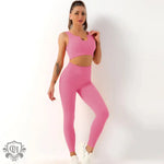 Seamless Yoga Bra & Trousers Set - Clothing