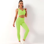 Seamless Yoga Bra & Trousers Set - Clothing