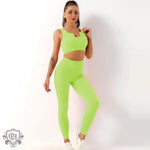 Seamless Yoga Bra & Trousers Set - Clothing