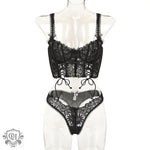 Self-Tie Sexy Two-Piece Set - Clothing