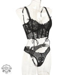 Self-Tie Sexy Two-Piece Set - Clothing