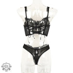 Self-Tie Sexy Two-Piece Set - Clothing