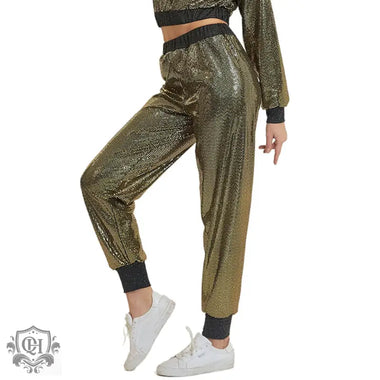 Sequin Ankle-Tied Casual Sweatpants - QH Clothing