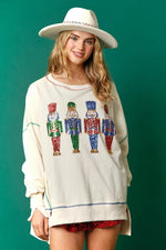 Sequin Christmas Sweater Top - QH Clothing