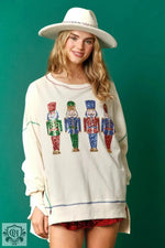 Sequin Christmas Sweater Top - QH Clothing