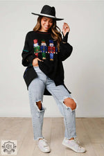 Sequin Christmas Sweater Top - QH Clothing