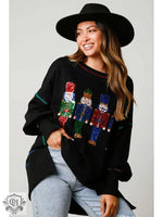 Sequin Christmas Sweater Top - QH Clothing