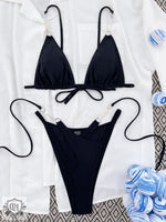 Sexy Cutout Triangle Bikini Swimsuit - QH Clothing