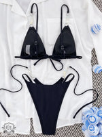 Sexy Cutout Triangle Bikini Swimsuit - QH Clothing