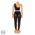 Sexy Mesh Two-Piece Set - Clothing