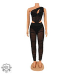 Sexy Mesh Two-Piece Set - Clothing