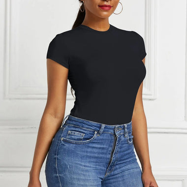 Women Clothing Sexy Solid Color Bottoming Shirt - Quality Home Clothing| Beauty