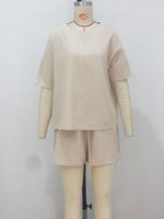 Short Sleeve Top & Shorts Set - Clothing