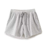 Short Sleeved Sweatshirt & Drawstring Shorts - S / Gray Shorts - Clothing