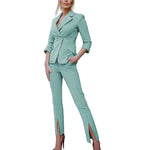 Side Split Trouser Suit - Clothing