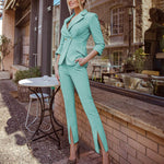 Side Split Trouser Suit - Clothing