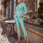 Side Split Trouser Suit - Clothing