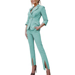 Side Split Trouser Suit - Clothing