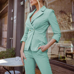 Side Split Trouser Suit - Clothing