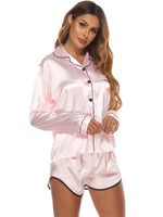 ​Silk Lounge Shorts Pajama Set -  QH Clothing