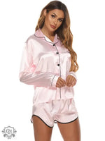 ​Silk Lounge Shorts Pajama Set -  QH Clothing