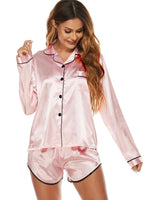 ​Silk Lounge Shorts Pajama Set -  QH Clothing