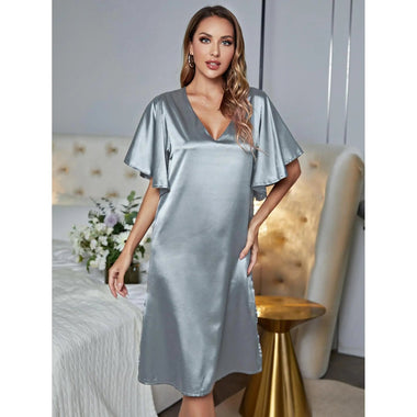 Pajamas Women Silk like High Grade Home Wear Ice Silk Satin Nightdress Women Summer - Quality Home Clothing| Beauty