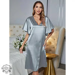 Pajamas Women Silk like High Grade Home Wear Ice Silk Satin Nightdress Women Summer - Quality Home Clothing| Beauty